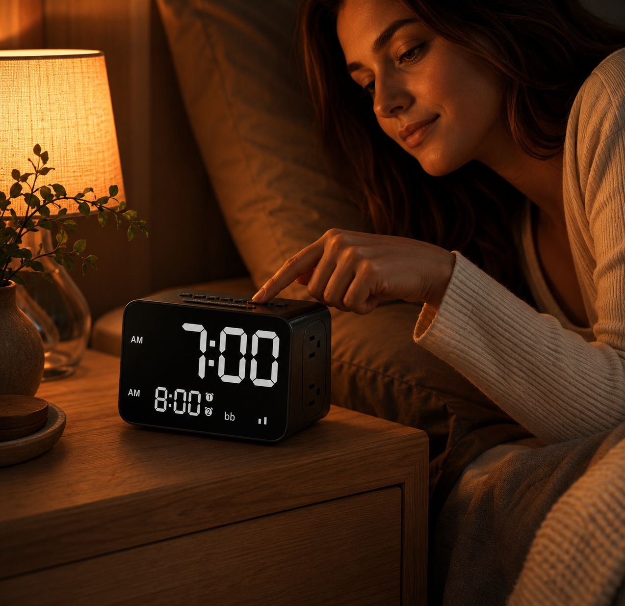 Smart White Noise Alarm Clock With Charging