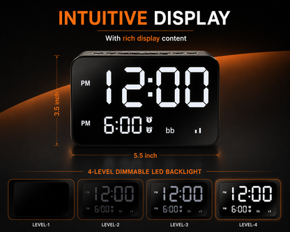 Smart White Noise Alarm Clock With Charging