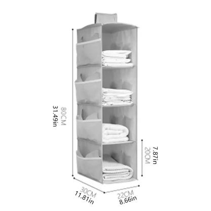 Hanging Bra Storage Bag; Underwear Organizer (Foldable, Multi-Layer, Washable)