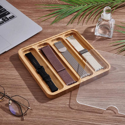 Wooden Watch Band Organizer with Acrylic Lid (4/8/9 Slots)
