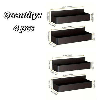 Magnetic Storage Rack (No-Drill, Kitchen Storage; Bathroom, 2 or 4-Pack)