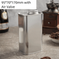 Airtight Coffee Box; Bean Storage Canister (Sealed, Food-Grade)