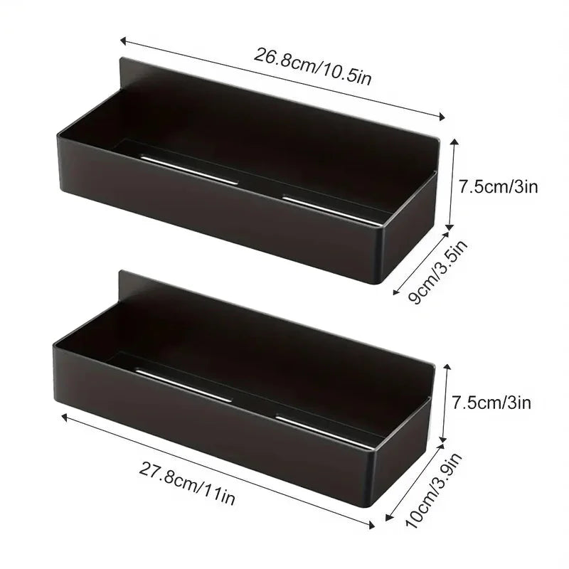 Magnetic Storage Rack (No-Drill, Kitchen Storage; Bathroom, 2 or 4-Pack)