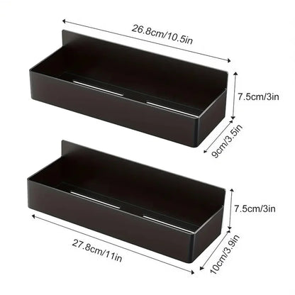 Magnetic Storage Rack (No-Drill, Kitchen Storage; Bathroom, 2 or 4-Pack)