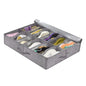 Under-Bed Shoe Storage Box (Clear Lid, Foldable)