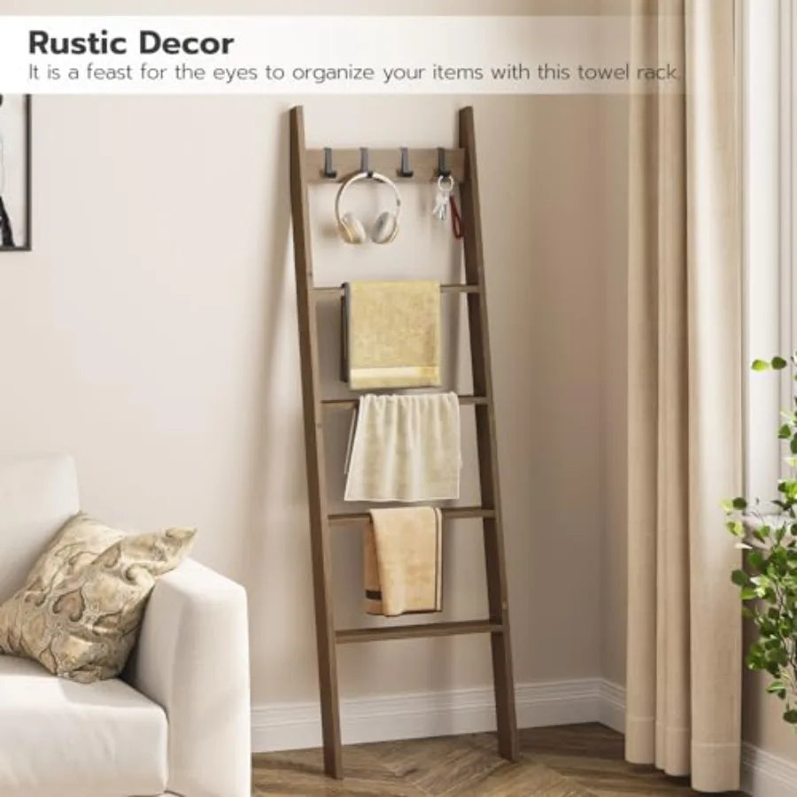 5-Tier Blanket Ladder (Leaning Towel Rack)