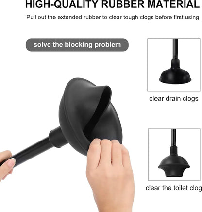 Toilet Brush & Plunger Set (Semi-Hidden Holder)