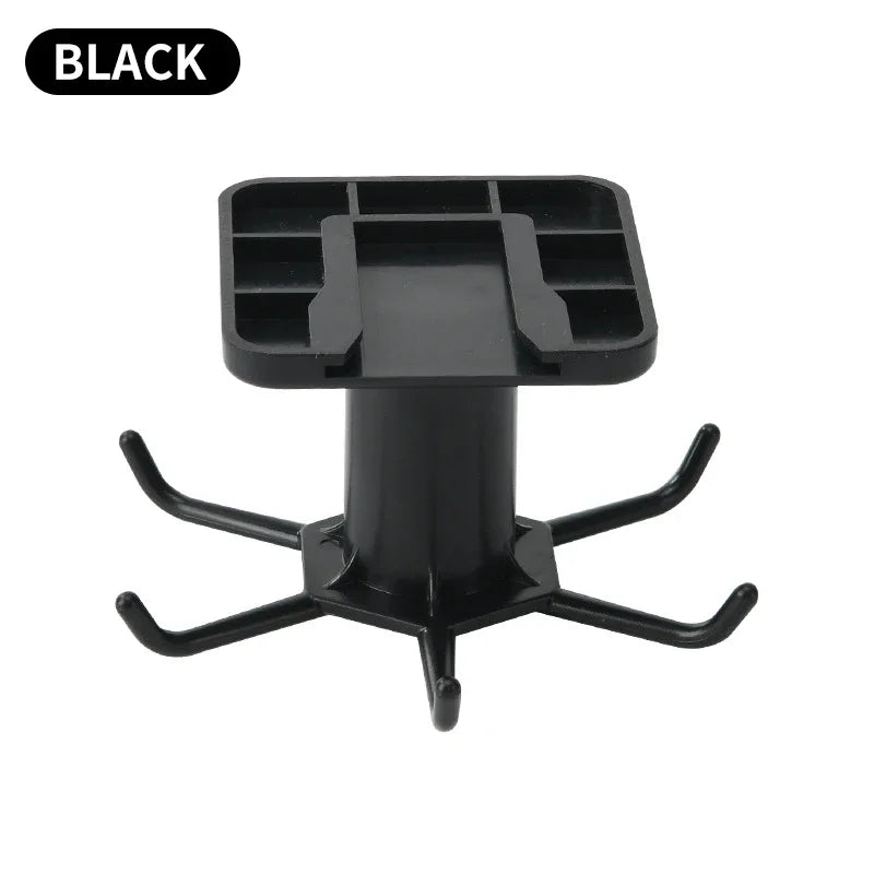 Adhesive Rotating Kitchen Hook Rack (6 Hooks, No-Drill)