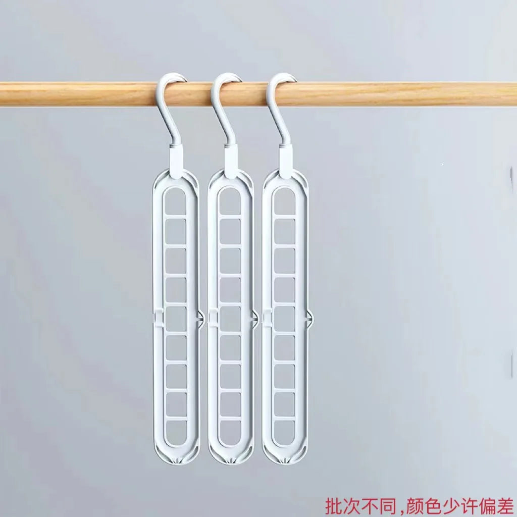 9-Hole Cascading Clothes Hanger (Space-Saving, 360° Rotating)