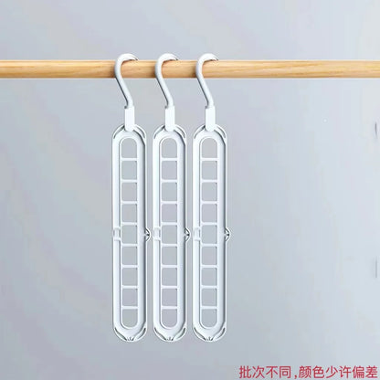 9-Hole Cascading Clothes Hanger (Space-Saving, 360° Rotating)