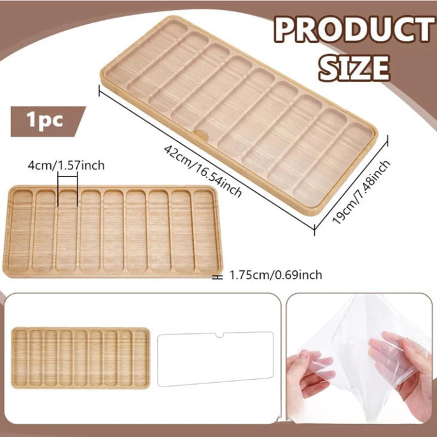 Wooden Watch Band Organizer with Acrylic Lid (4/8/9 Slots)