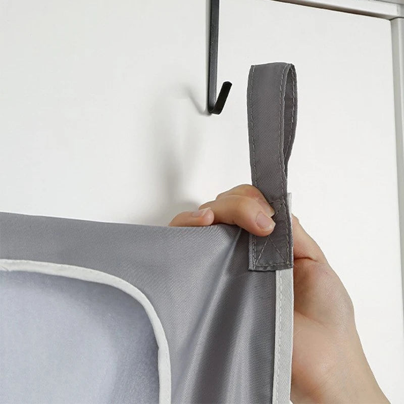 Over-Door Hanging Laundry Basket (Wall-Mounted, Foldable)