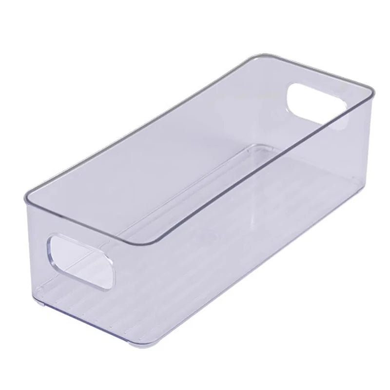 Stackable Fridge Organizer Bin (Clear, Handled)