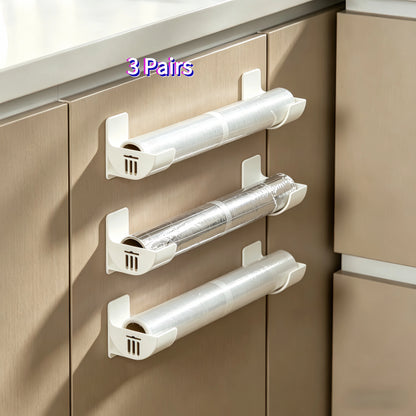 Wall-Mounted Wrap & Bag Rack (3-Pack)