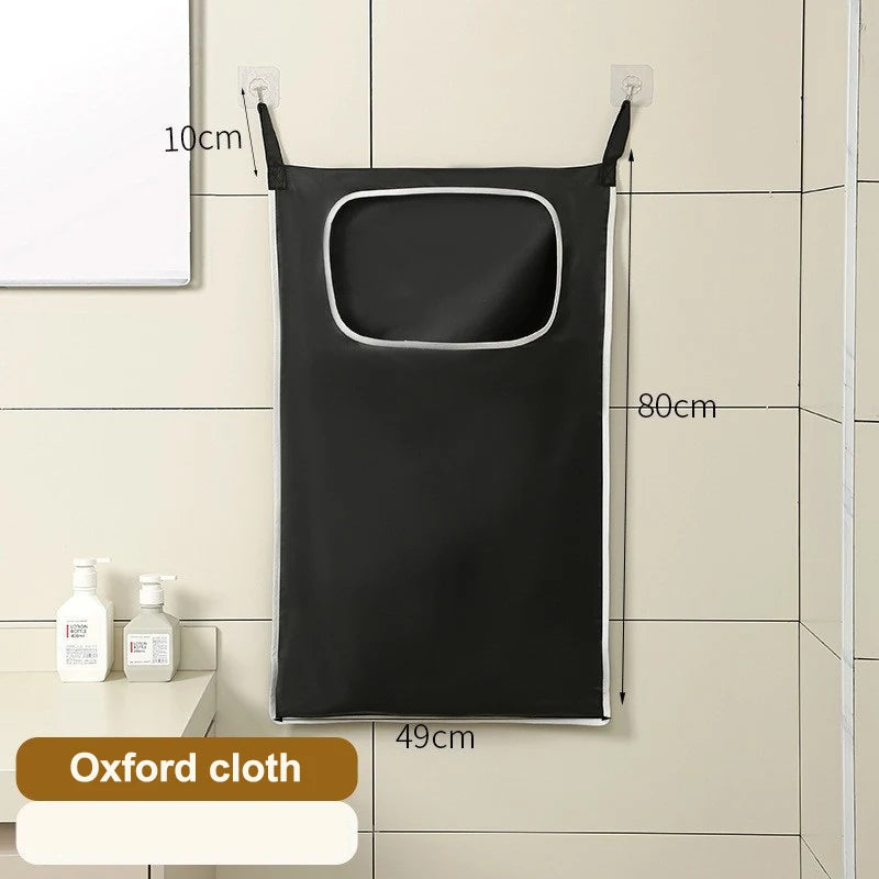 Over-Door Hanging Laundry Basket (Wall-Mounted, Foldable)
