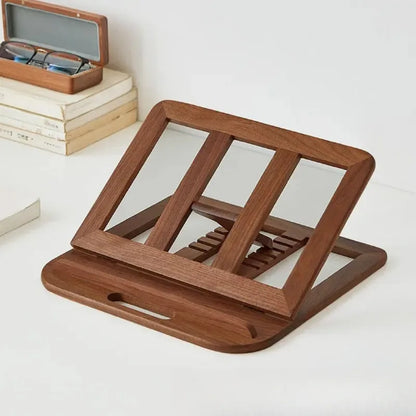 Wooden Adjustable Laptop Stand (Ergonomic Riser)