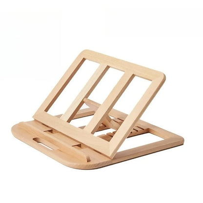 Wooden Adjustable Laptop Stand (Ergonomic Riser)