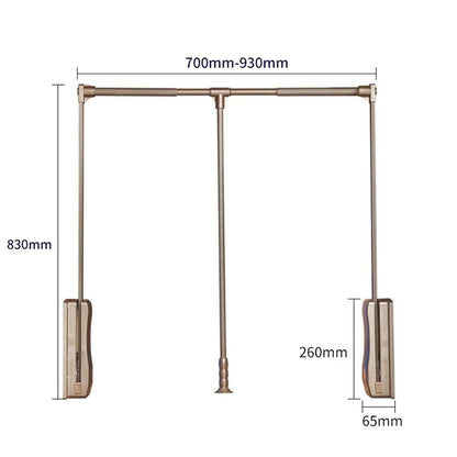 Pull-Down Closet Rod (Adjustable Width, Hydraulic Lift)