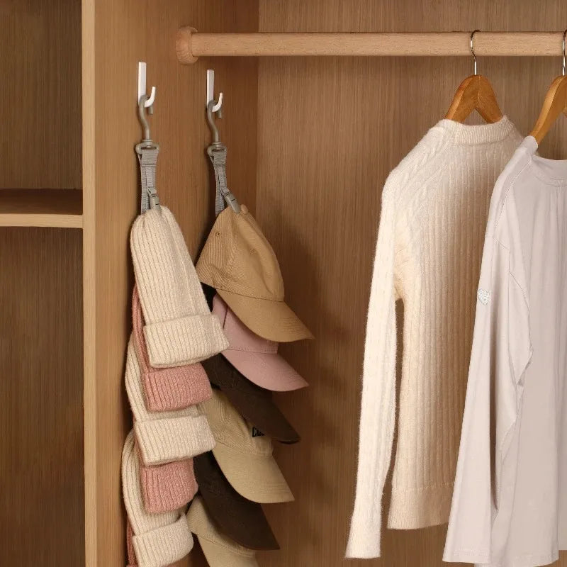 Hanging Hat Rack (Rope with Clips)