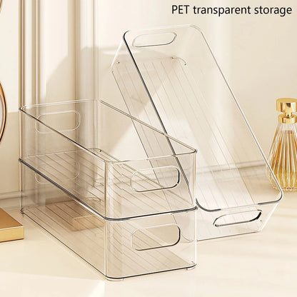 Stackable Fridge Organizer Bin (Clear, Handled)