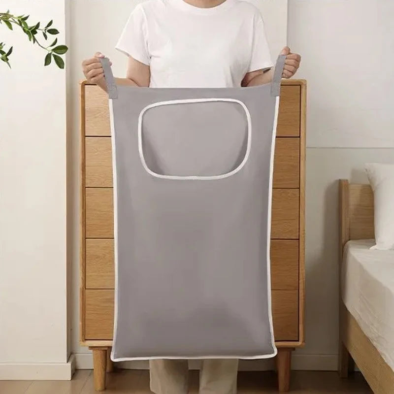 Over-Door Hanging Laundry Basket (Wall-Mounted, Foldable)