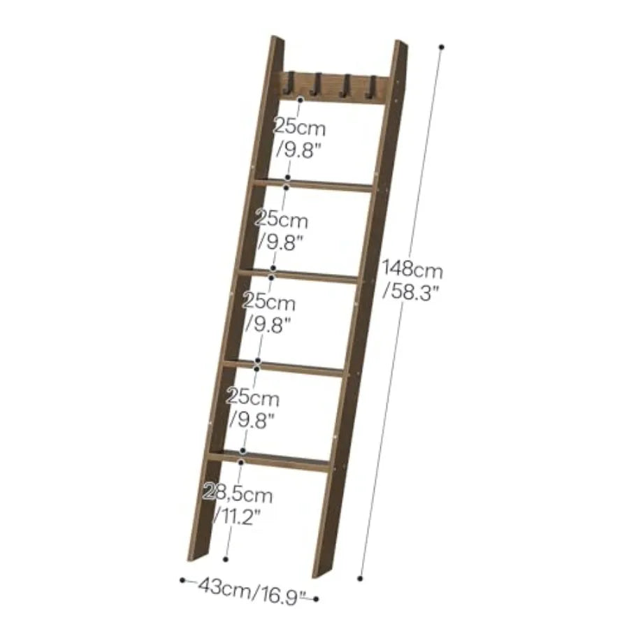 5-Tier Blanket Ladder (Leaning Towel Rack)