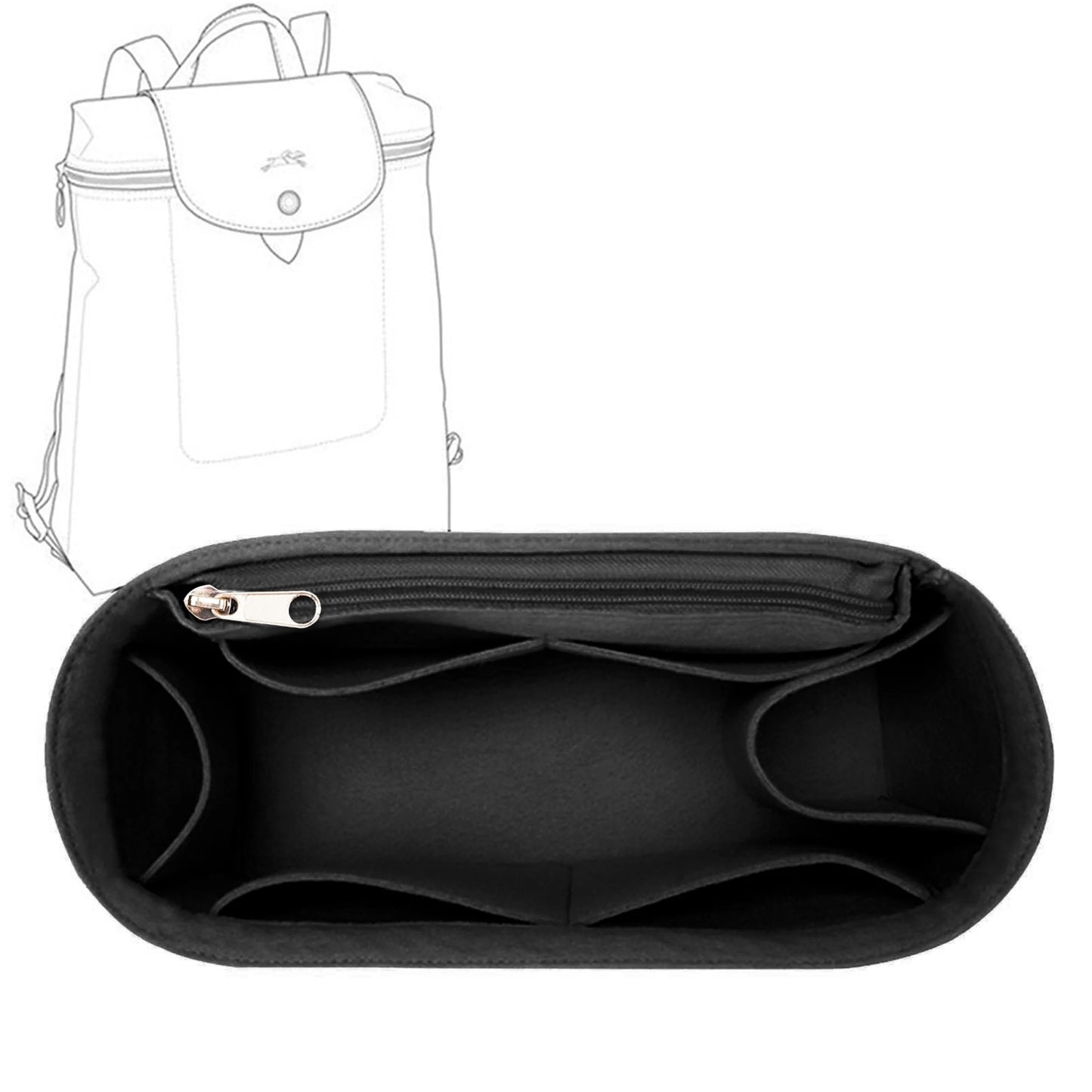 Felt Purse Organizer Insert (Multi-Pocket)
