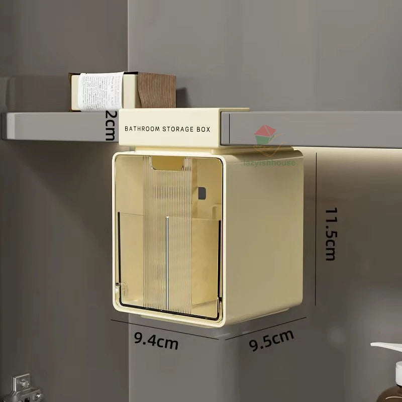 Pull-Out Under-Mirror Storage Drawer (Clear, Bathroom)