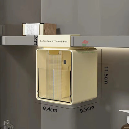 Pull-Out Under-Mirror Storage Drawer (Clear, Bathroom)