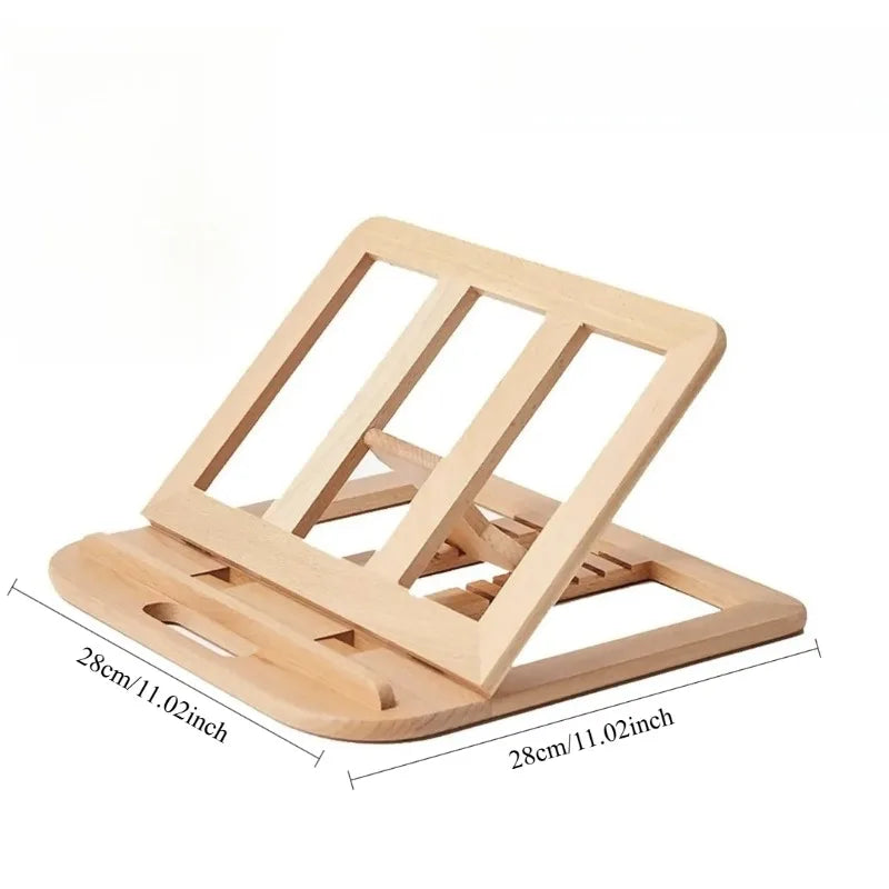 Wooden Adjustable Laptop Stand (Ergonomic Riser)