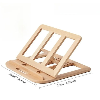 Wooden Adjustable Laptop Stand (Ergonomic Riser)