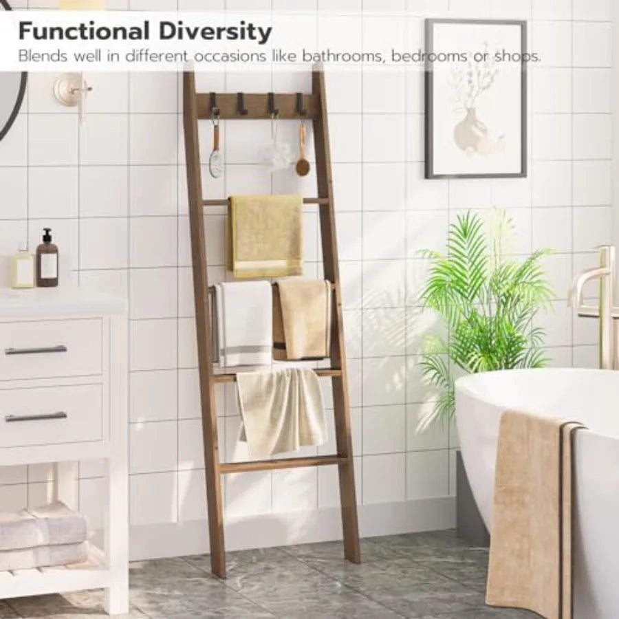 5-Tier Blanket Ladder (Leaning Towel Rack)