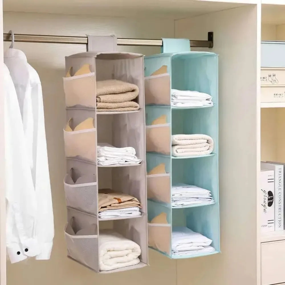 Hanging Bra Storage Bag; Underwear Organizer (Foldable, Multi-Layer, Washable)