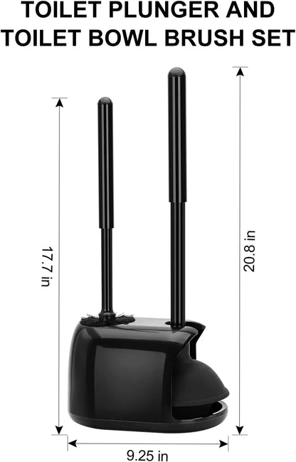 Toilet Brush & Plunger Set (Semi-Hidden Holder)
