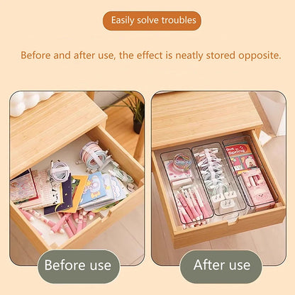 Stackable Fridge Organizer Bin (Clear, Handled)