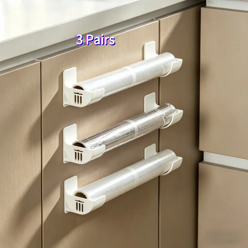 Wall-Mounted Wrap & Bag Rack (3-Pack)