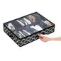 Under-Bed Shoe Storage Box (Clear Lid, Foldable)
