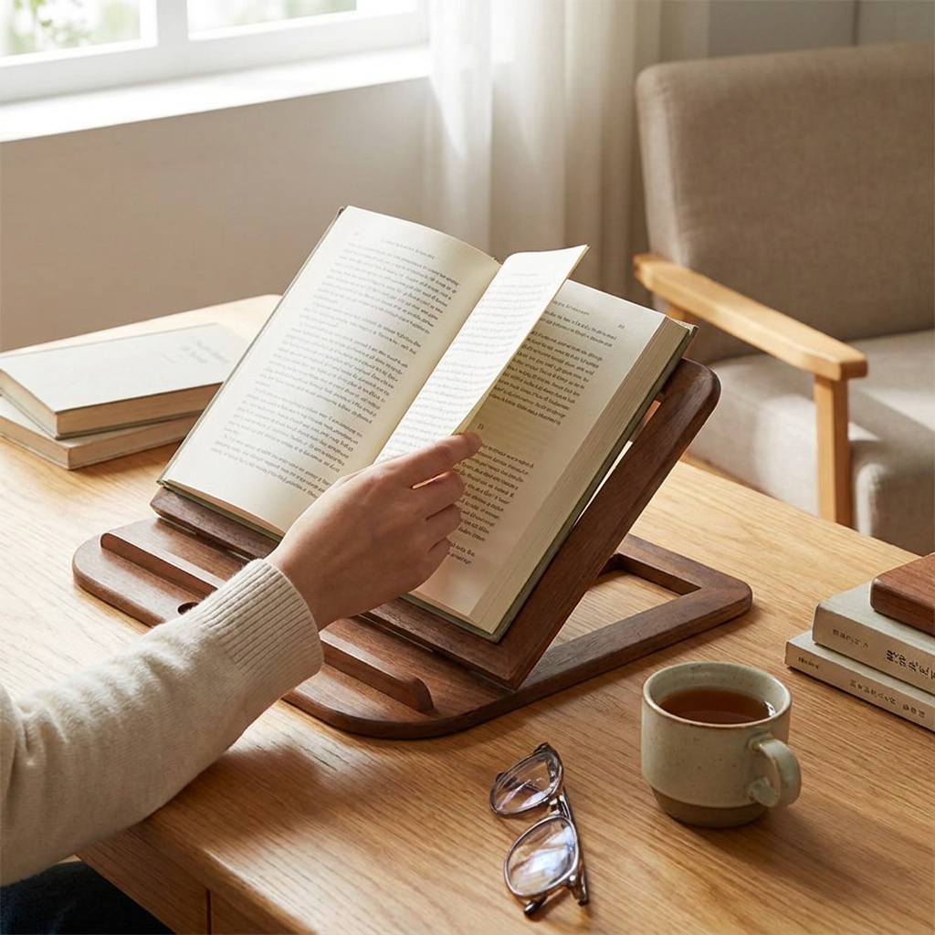 Wooden Adjustable Laptop Stand lifestyle