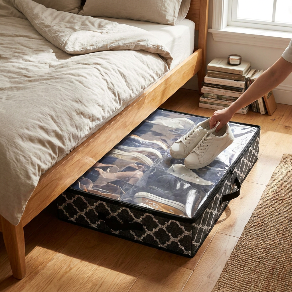 Under Bed Shoe Storage Container lifestyle